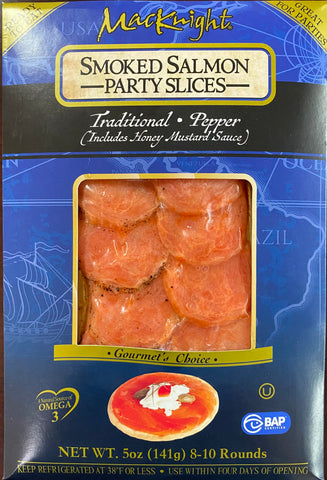 MacKnight Smoked Salmon Party Slices (NOT KOSHER FOR PASSOVER)