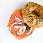 smoked salmon on a bagel made in brooklyn ny