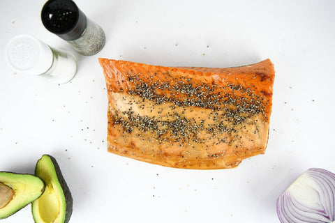 Pepper Crusted Kippered Salmon 1 LB Piece